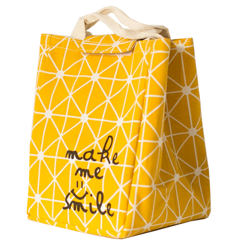 手提包拎饭盒包袋保温帆布便当包大号码学生午餐盒包防水