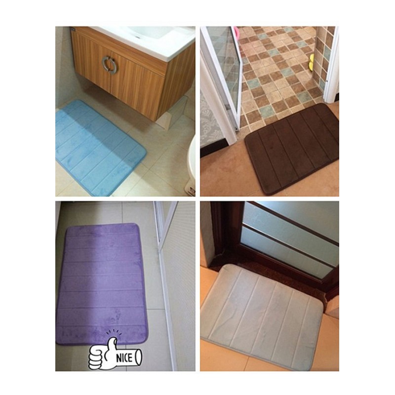 防滑垫 慢回弹记忆绵地垫 简约现代客厅地毯纯色厨房浴室卫生间吸水防滑垫垫