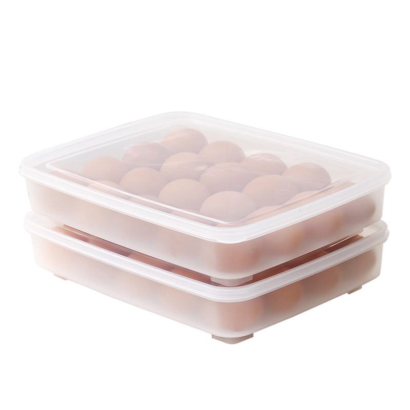 24格鸡蛋盒厨房鸡蛋保鲜盒食物带盖收纳盒冷藏储物盒蛋托