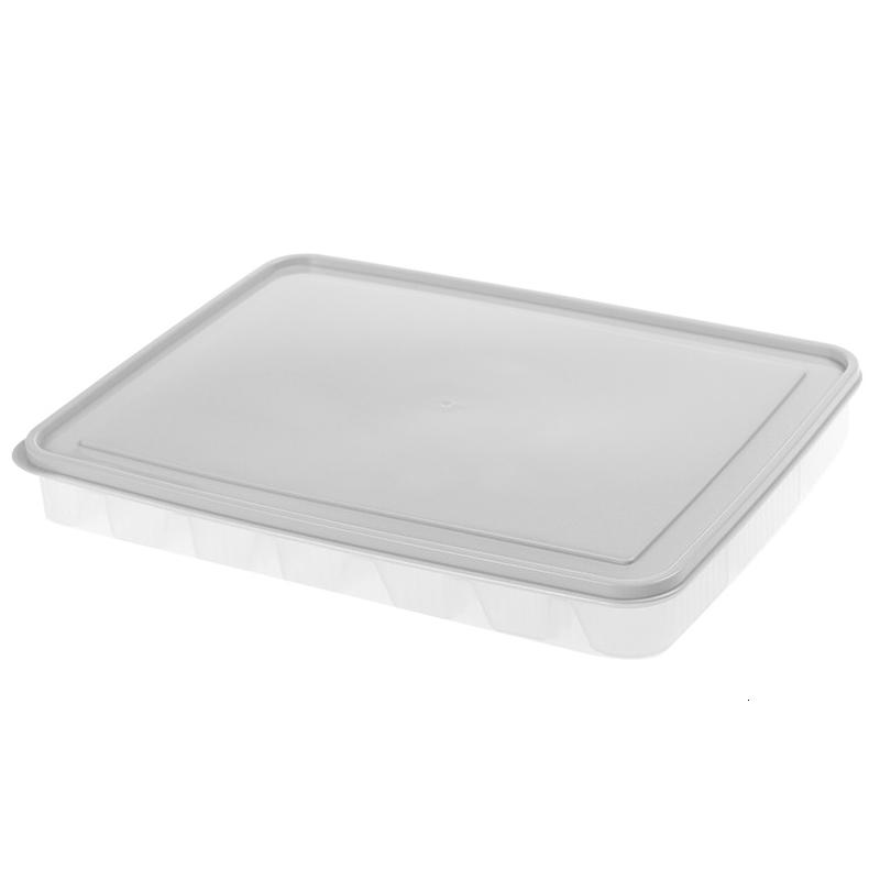 饺子托盘冷冻专用冰箱保鲜收纳盒水饺盘塑料长方形分格速冻混沌盒