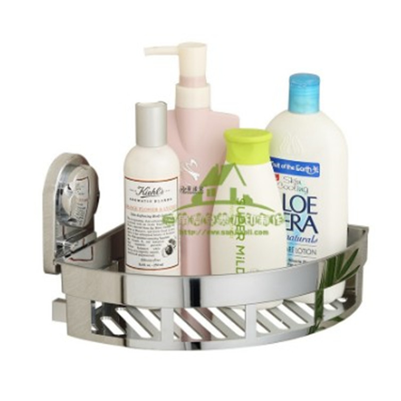 浴室置物架吸盘式强力防水卫生间壁挂卫浴化妆品免打孔三角收纳盒收纳层架浴室置物架