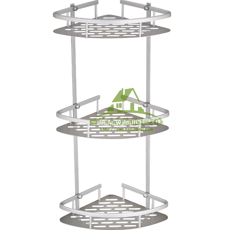 新款浴室置物架壁挂太空铝转角架卫生间三层三角架洗手间厕所收纳架子收纳层架浴室置物架