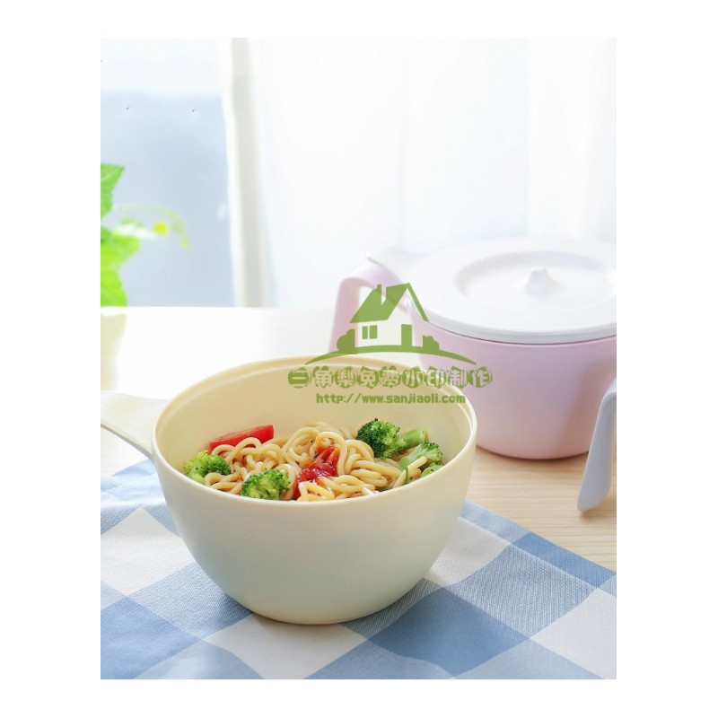 新款泡面碗日式带盖大号大盖碗可爱方便面碗筷套装家用拉面碗餐具便当盒