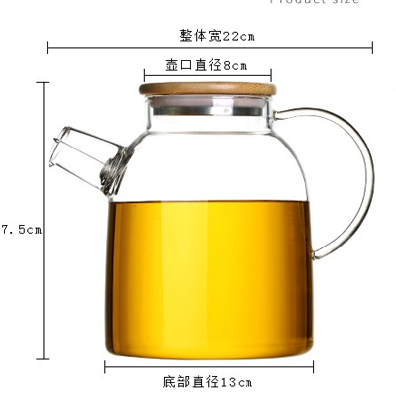 新款玻璃茶壶冷水壶耐高温茶具大容量家用加厚凉水壶水杯水具