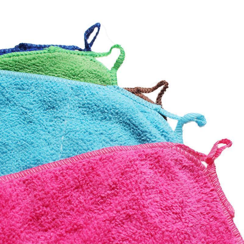 【5条装】 珊瑚绒抹布 细纤维吸水擦手巾 洗碗布 厨房家居多用 颜色随机