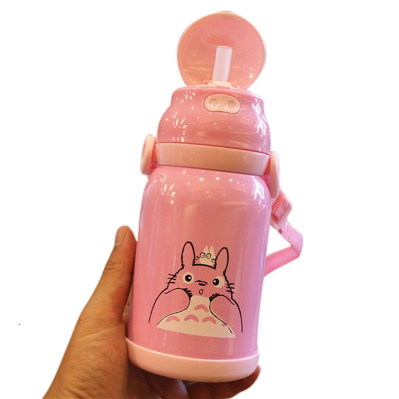 卡通可爱儿童吸管保温杯304不锈钢婴儿真空保温水瓶 宝宝便携水杯