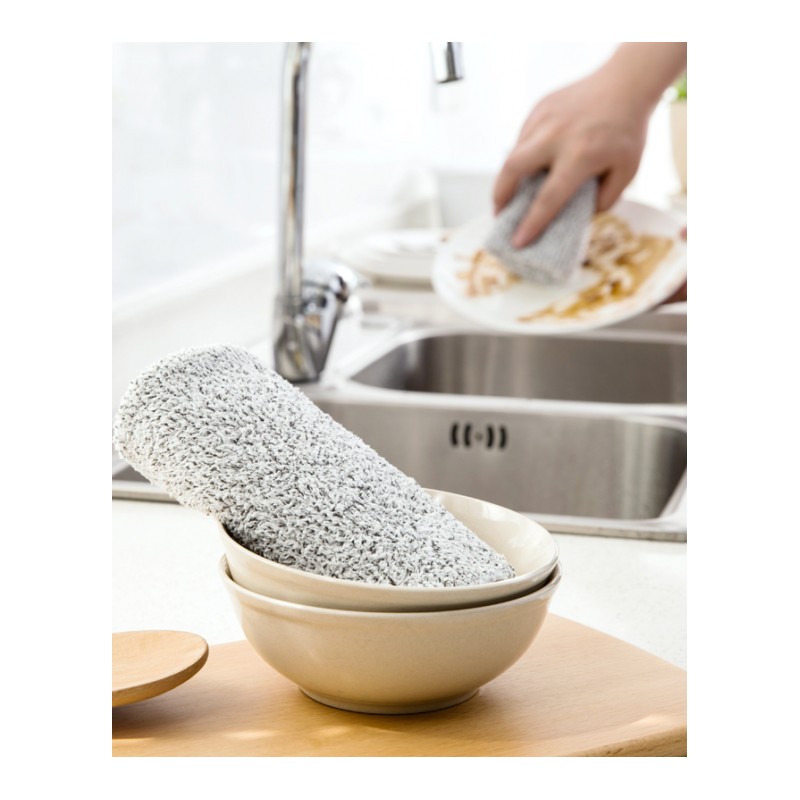 UdiLife台湾进口双面洗碗布不沾油抹布 厨房吸水擦手巾清洁洗碗巾
