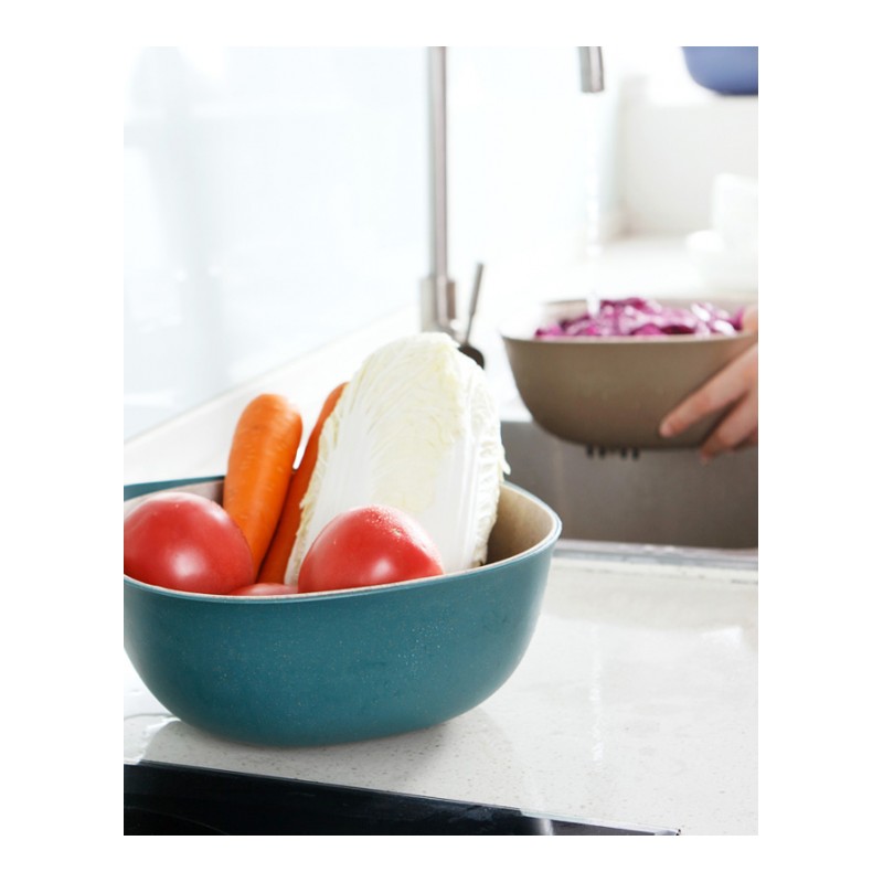 塑料双层沥水篮洗菜盆厨房洗菜篮子客厅果盘家用创意水果盆