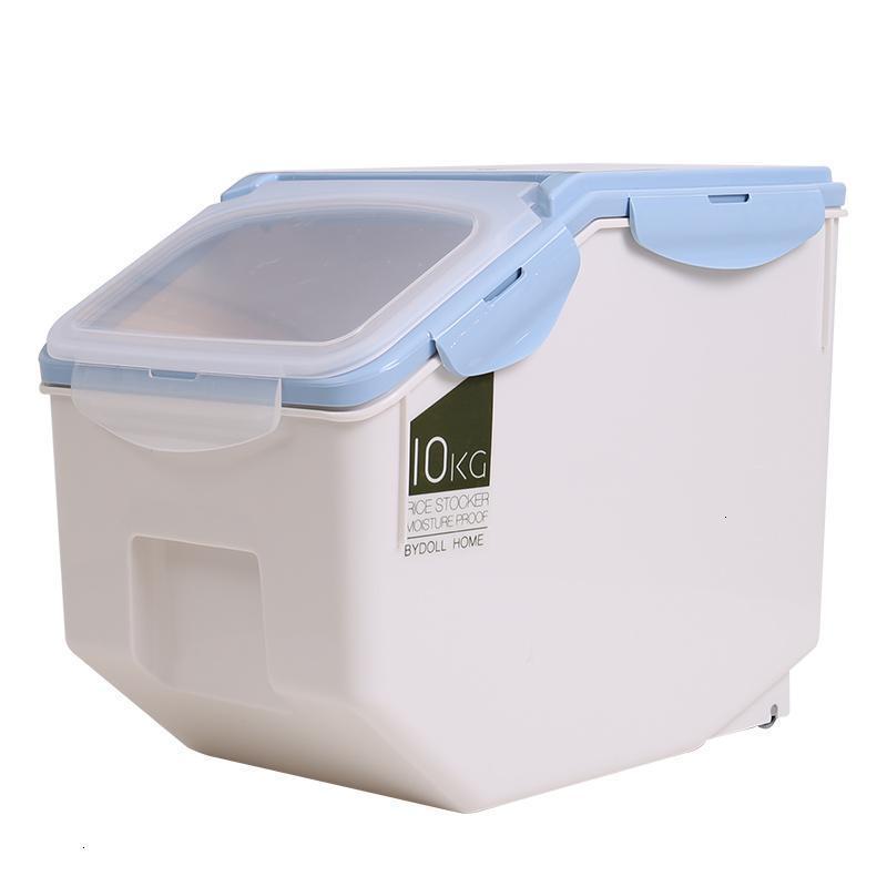 家用厨房米桶10kg塑料储米箱20斤装密封米缸防虫防潮加厚储物箱