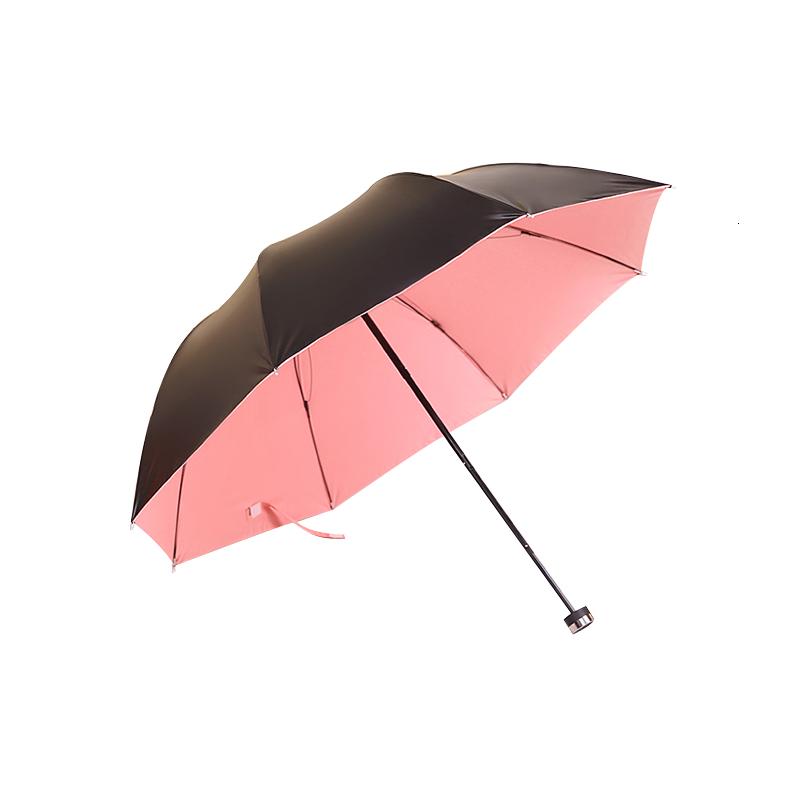 防晒小黑伞韩国创意黑胶太阳伞防遮阳伞折叠晴雨伞男女