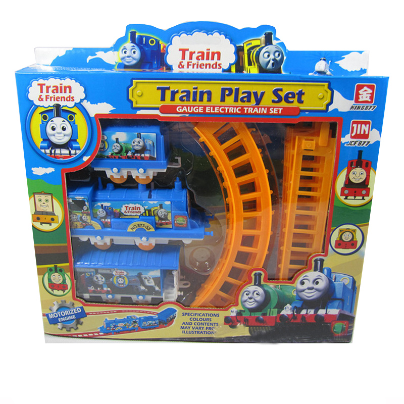 小火车 托马斯小火车头玩具套装 电动轨道车 礼盒装 11件套(1车头2车厢)