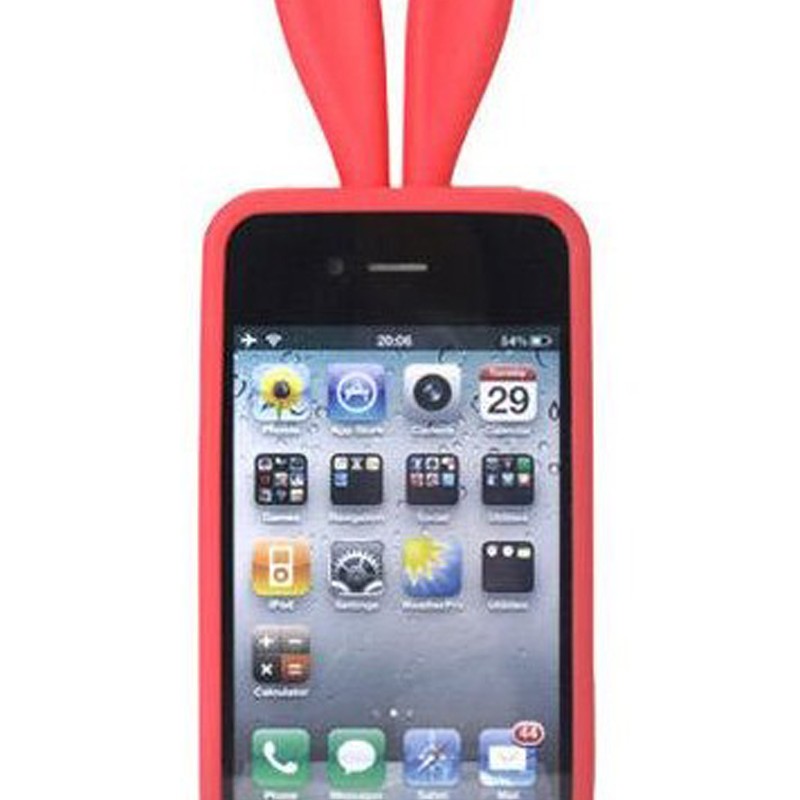 iphone 4兔女郎硅胶手机套 粉色