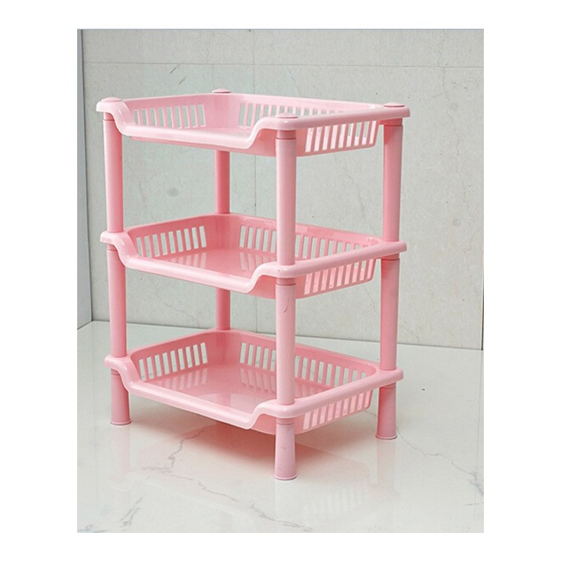 浴室厨房浴室厨房三层长方形置物架--粉色三层长方形置物架--粉色