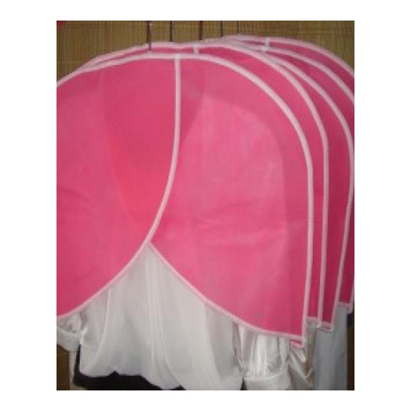 (5个装) 尘衣罩 卡秀收纳-半肩衣物防尘衣罩粉色