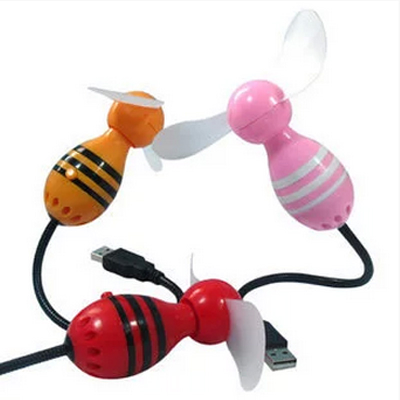 风扇 小蜜蜂随意弯曲USB风扇 颜色随机