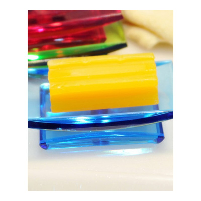皂盒 创意晶彩可旋转方形皂盒 香皂盒