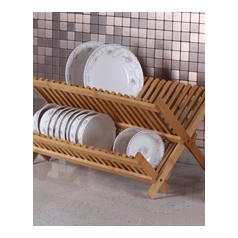 楠竹碗架实木沥水架滴水碗架沥碗架双层碗碟架