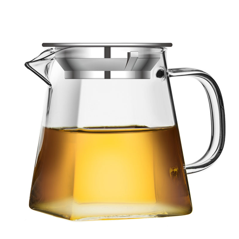 功夫茶具玻璃公道杯带茶漏过滤分茶器大小号加厚玻璃公杯创意简约家居家用水杯水具