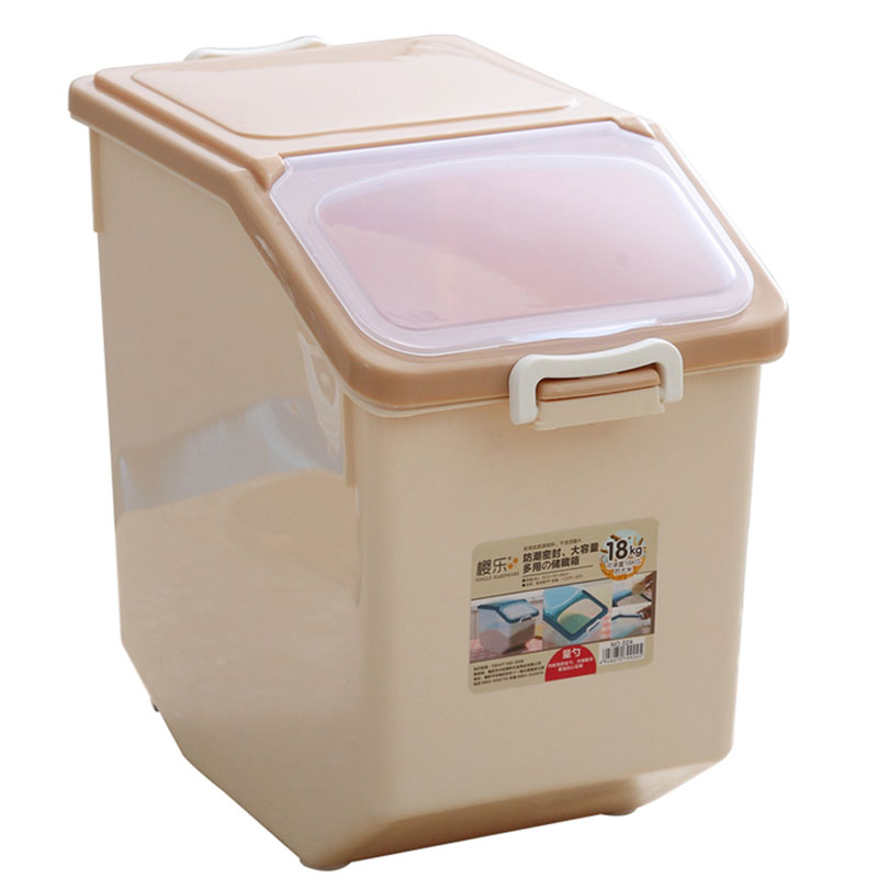厨房放米的米桶储米箱20斤30斤装米桶家用加厚米缸创意简约家居家用收纳用品