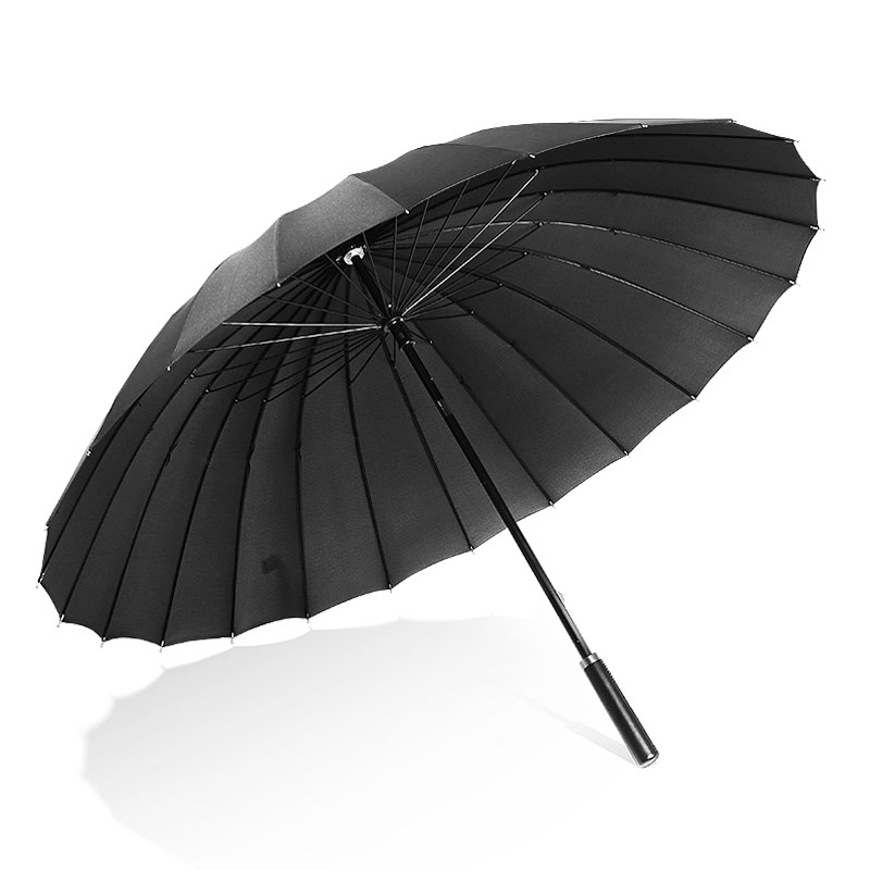 雨伞大号长柄伞男女学生双人三加固黑色 广告伞通用简约雨伞生活日用晴雨用具伞
