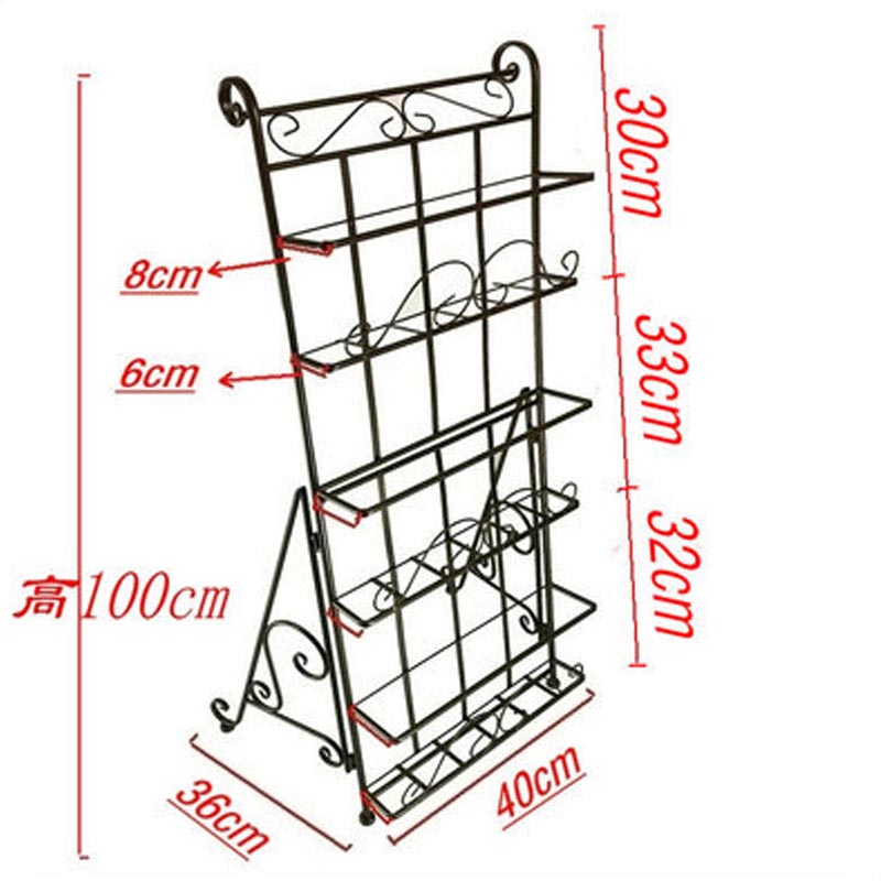 杂志架铁艺 简约 报刊架书报架落地壁挂儿童绘本架 展示架宣传架通用简约架类书报架