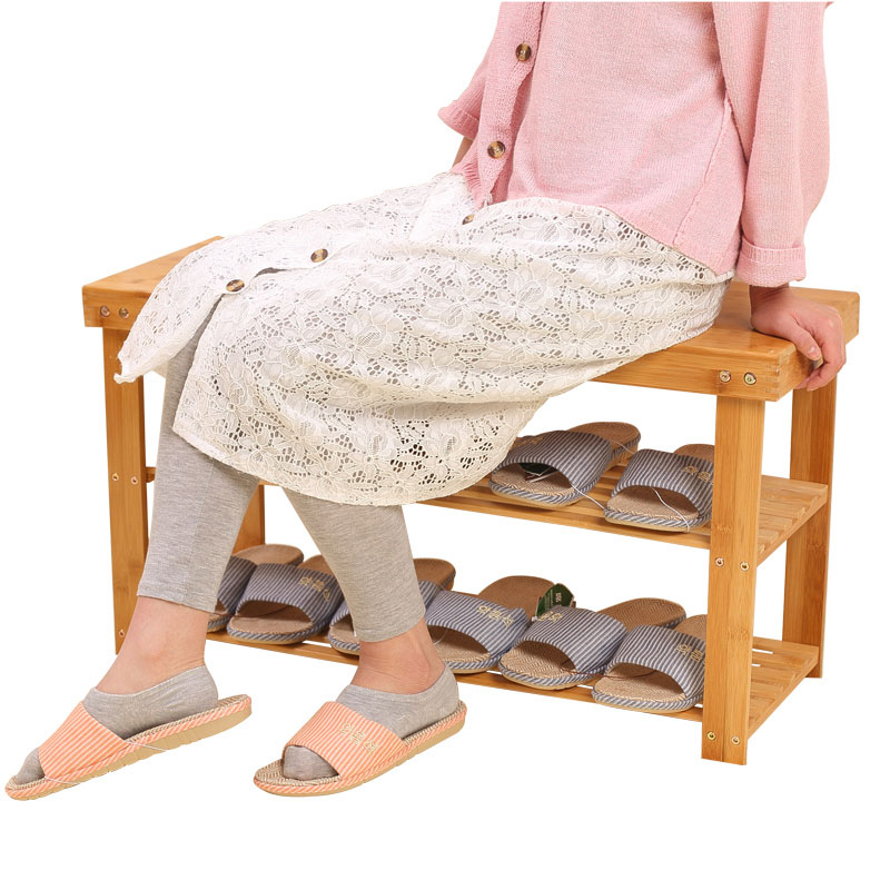 换鞋凳鞋柜穿鞋凳子简约木进口可做储物凳=鞋架创意简约家居家用收纳用品