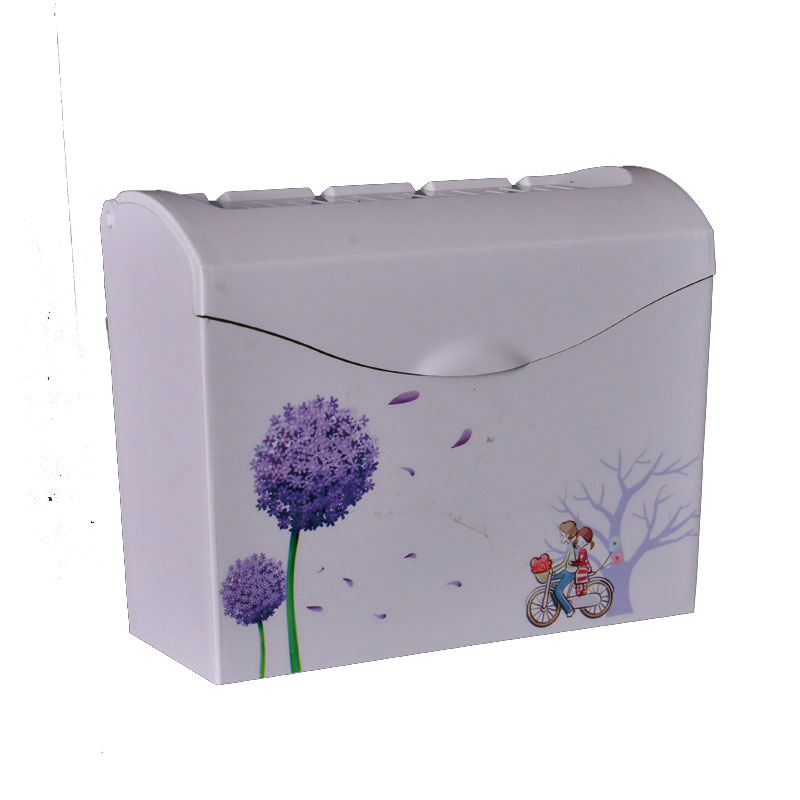 方形塑料纸盒 厕所卫生间纸巾盒手纸厕纸盒 免打孔手纸架箱通用简约收纳用品收纳盒生活日用