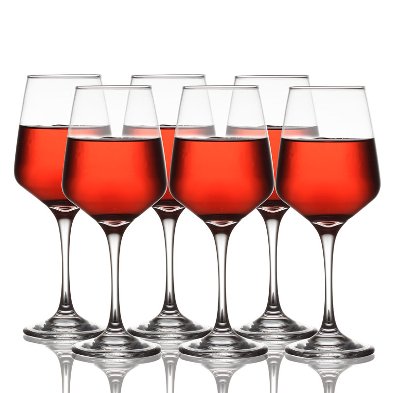 家用欧式玻璃红酒杯高脚杯白酒杯水杯葡萄酒杯香槟杯酒具通用简约家居器皿水具/水杯