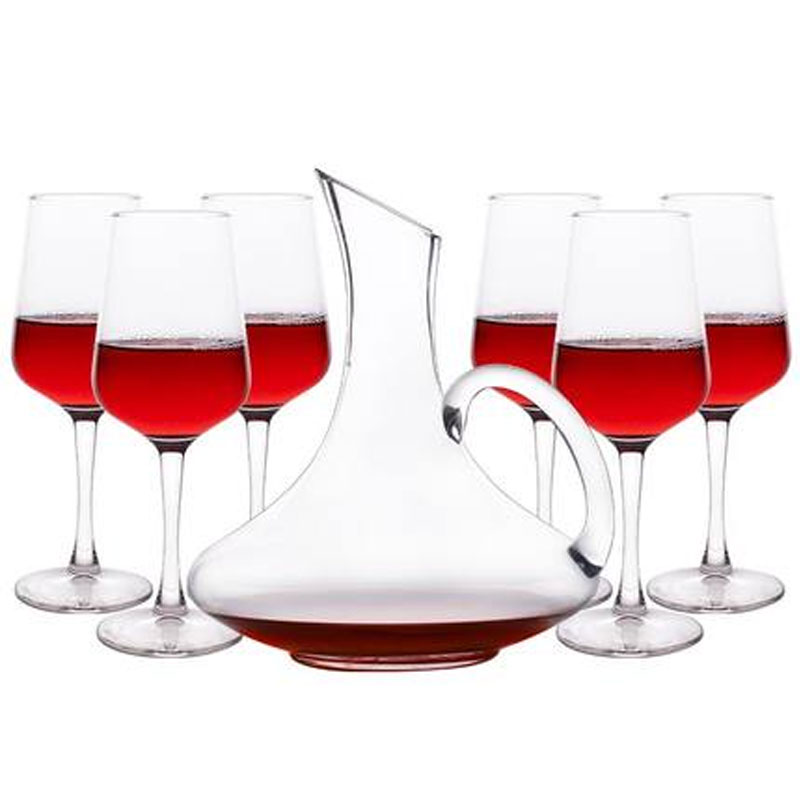 家用红酒杯套装大号玻璃高脚葡萄酒杯水晶酒具醒酒器倒挂杯架通用简约家居器皿水具