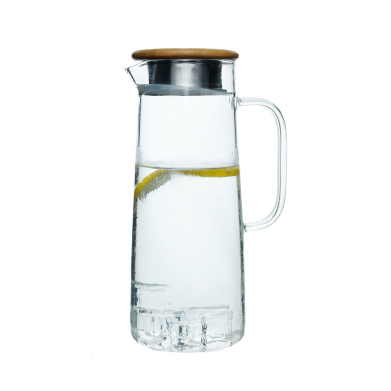 家用玻璃冷水壶 晾凉白开水杯扎壶 大容量透明凉水壶简约现活日用 家居器皿水具水杯