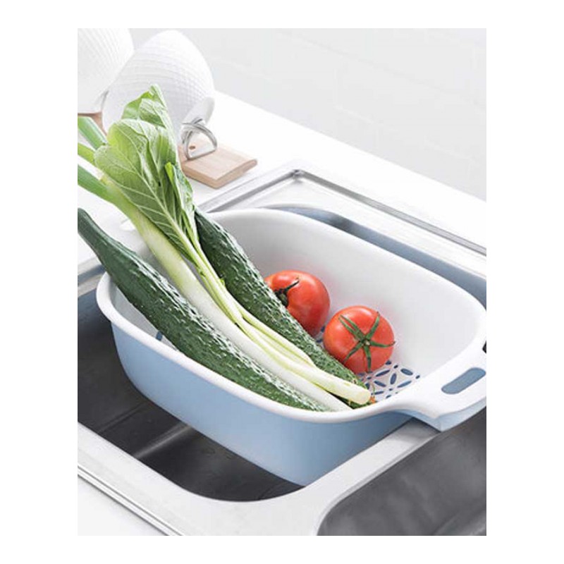 【北欧白色】创意大号双层洗菜盆厨房沥水盆 塑料水果篮沥水篮洗菜篮子漏盆