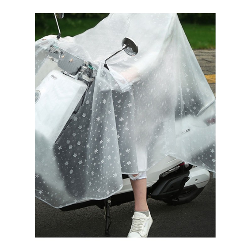 摩托车雨衣单人男女成人电动自行车加大加厚骑行透明雨披生活日用晴雨用具雨披雨衣