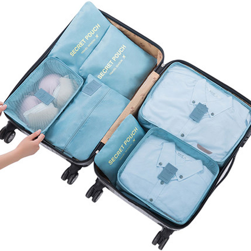 旅行收纳袋行李箱衣服整理包束口袋小布袋内衣旅游收纳包套装简约创意收纳用品生活日用