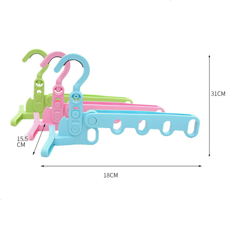 旅行衣架旅游可折叠5孔晾衣架 浴室多功能晾晒架多用后壁挂挂钩
