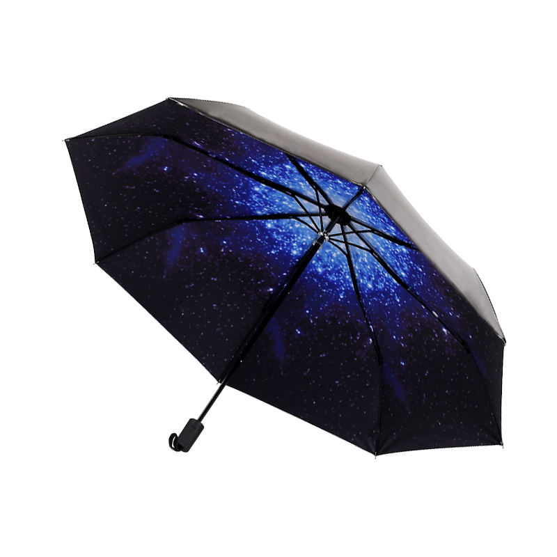 全自动星空雨伞男女防晒防紫外线太阳伞创意晴雨两用伞折叠轻便