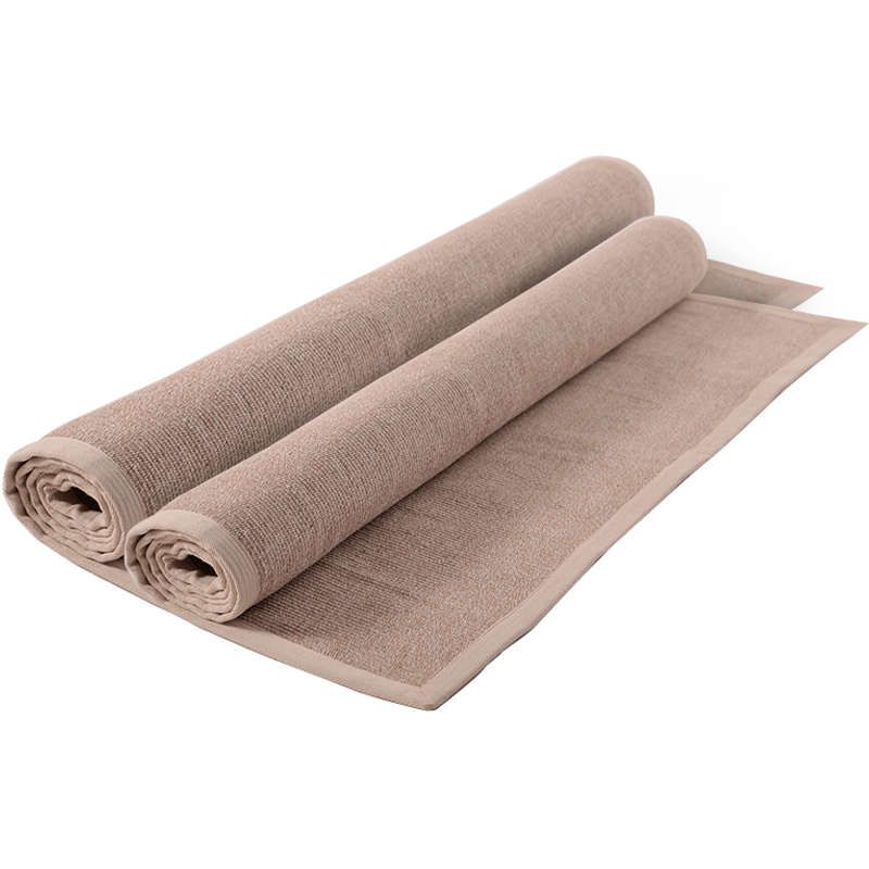 定制棉麻地毯日式可机洗飘窗毯家用榻榻米卧室床边纯色编织地垫子
