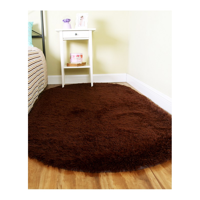 可爱椭圆形地毯家用客厅茶几卧室地毯房间床边飘窗地毯床前毯定制