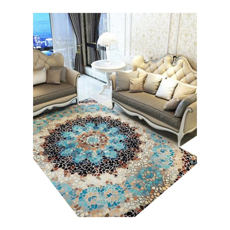 北欧简约现代几何图案地毯客厅卧室床边茶几长方形艺术地毯可水洗
