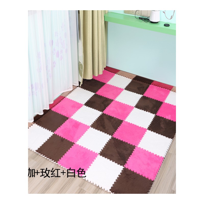 地板垫床前地毯拼接粉色地毯卧室满铺床边拼图公主榻榻米地垫泡沫