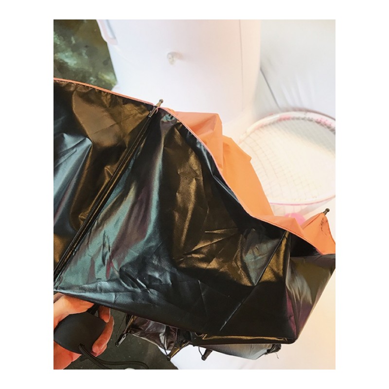 韩风夏季太阳伞简约日系防晒黑胶折叠学生小清新便携遮阳伞晴雨伞