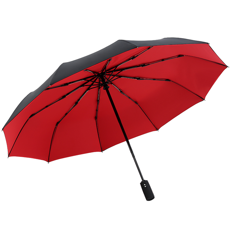 双层全自动雨伞加固十骨折叠抗风男女商务晴雨两用学生双人三折伞