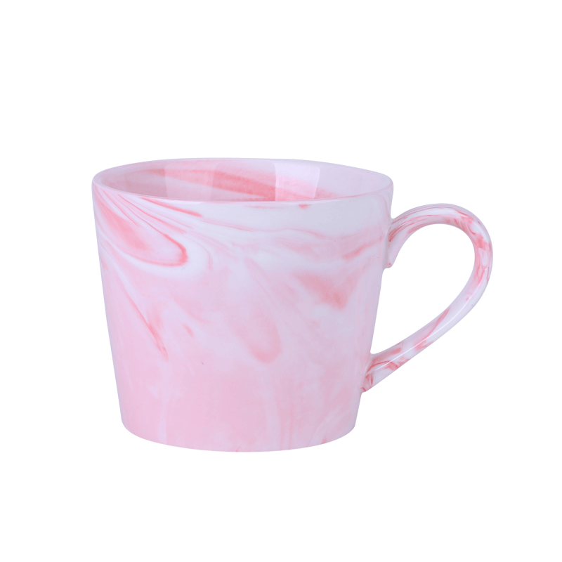 大理石韩版马克杯带盖勺大容量咖啡杯欧式情侣杯子陶瓷喝家用水杯