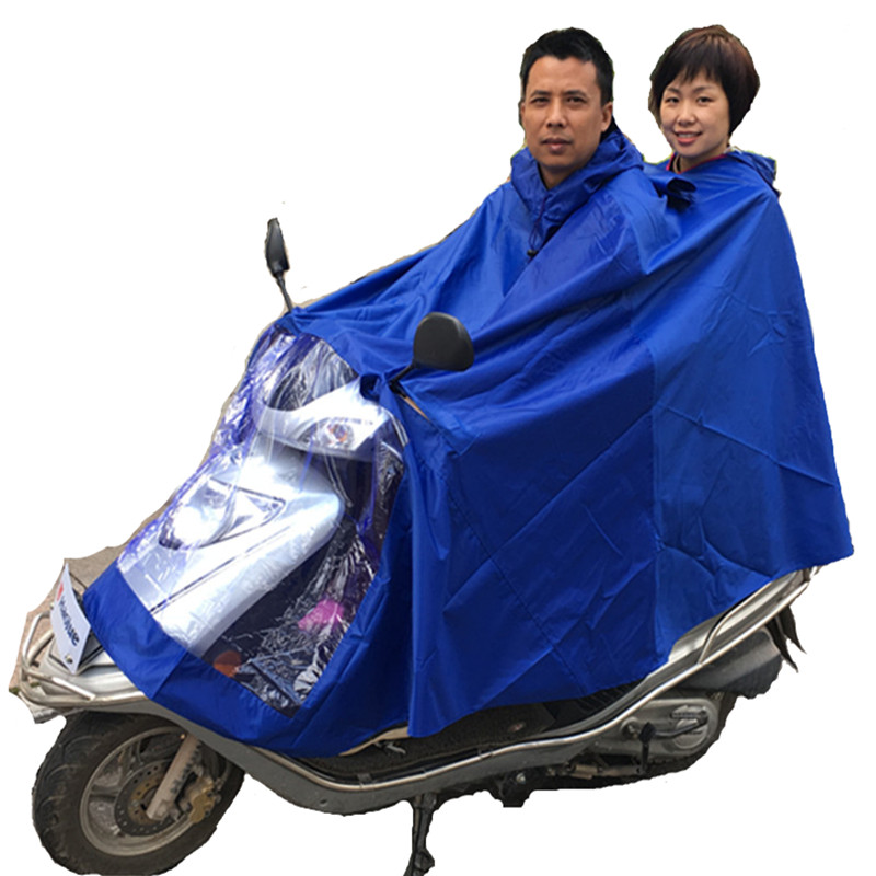 摩托车雨衣双人电动车雨披单人超大加厚牛津两侧加长雨衣单人雨披