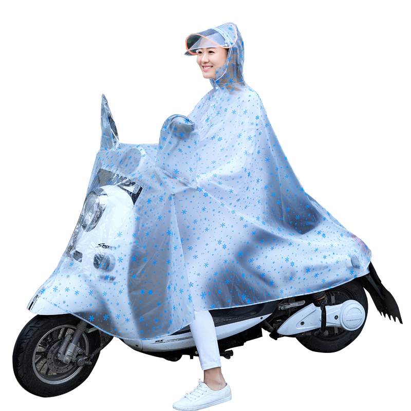 雨衣电瓶车女款单人加大加厚透明防水成人韩国时尚摩托车雨披