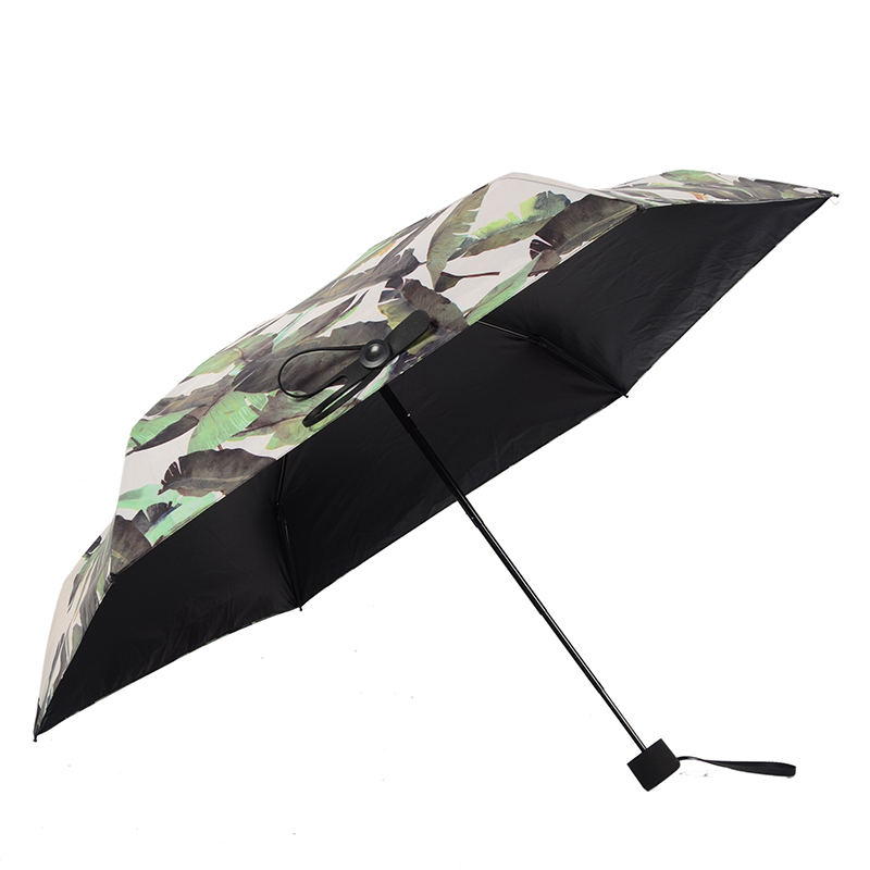 雨伞女折叠韩国防晒防小清新阳伞晴雨两用迷你轻简约黑胶