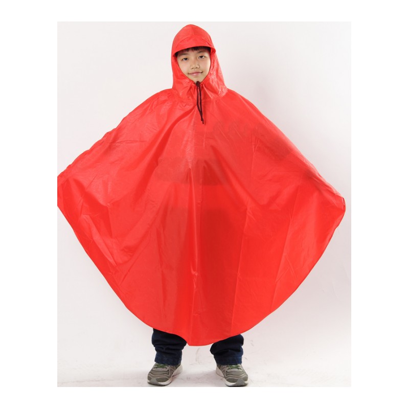 儿童斗篷式雨披自行车电动车后座小学生宽松套头雨衣中童带书包位