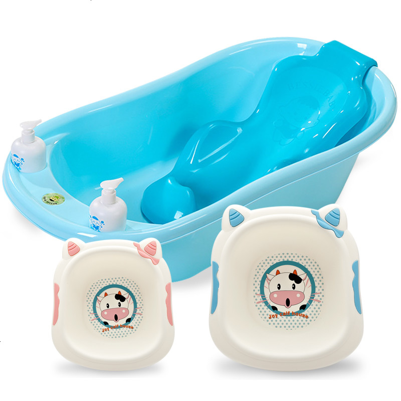 婴儿洗澡盆可坐躺婴幼儿防滑通用儿童冲凉大号宝宝加厚儿浴
