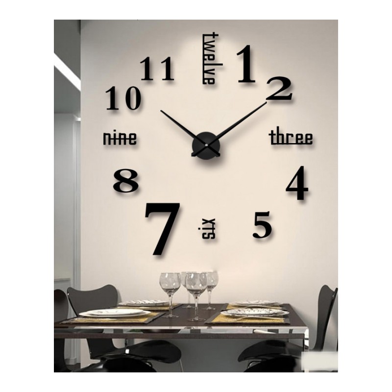 个性数字大尺寸艺术挂钟 欧式客厅时尚现代挂表DIY时钟创意墙钟表
