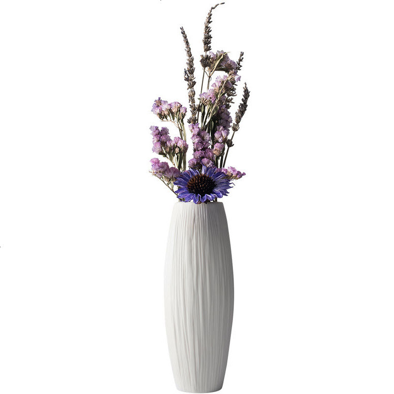 简约欧式干花花瓶摆件陶瓷白色创意客厅插花装饰品小清新餐桌摆设