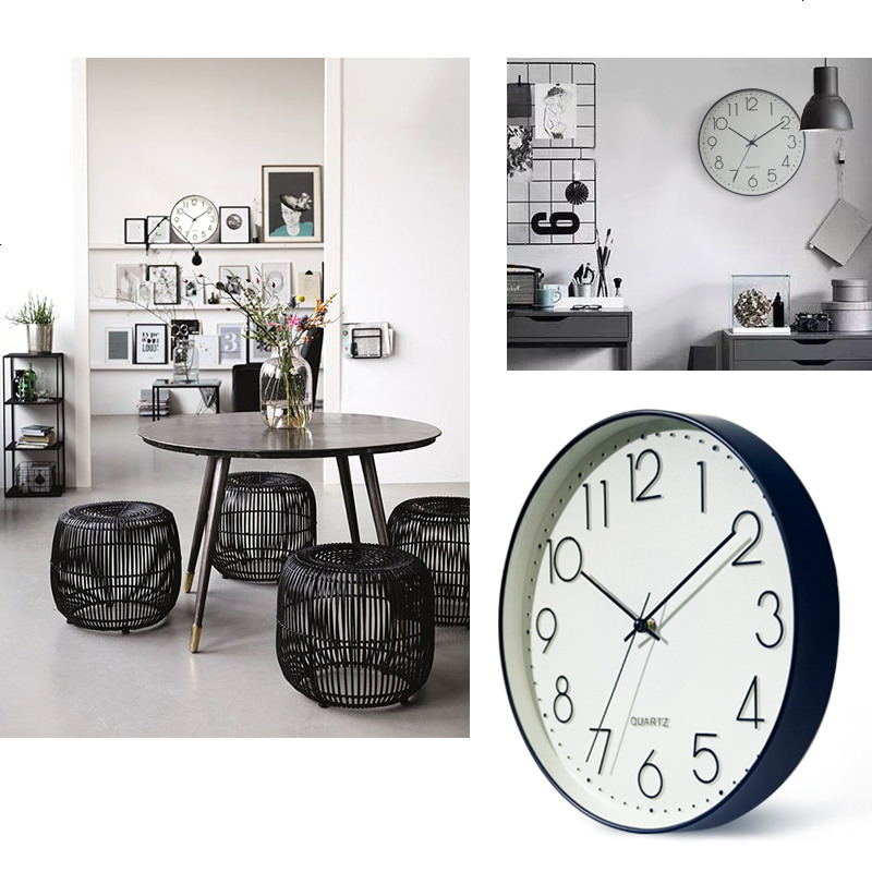 现代简约创意挂钟客厅12寸钟艺术静音时钟潮流时尚钟表装饰挂表